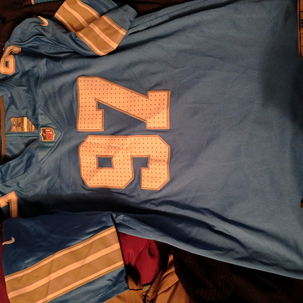 Nike Blue and White Men's Jersey